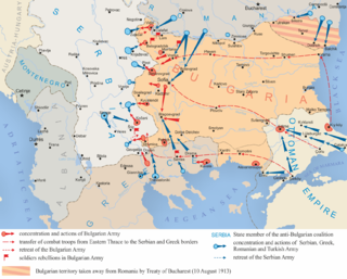 <span class="mw-page-title-main">Second Balkan War</span> Bulgarias invasion of its neighbours (1913)