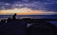 Sonnenuntergang am Playa de las Americas in Teneriffa