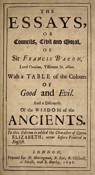 <i>Essays</i> (Francis Bacon) Book by Francis Bacon