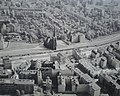 The church, and the border zone: aerial view, 1970