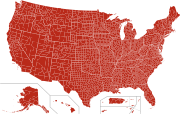 Confirmed COVID-19 cases by county (as of April 1, 2020[update])