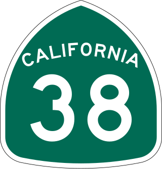 <span class="mw-page-title-main">California State Route 38</span> Highway in California