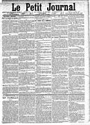 El Petit Journal hacía abiertamente campaña contra Clemenceau. Edición del 19 de agosto de 1893, con un artículo satírico de Judet acusándole de haber «fabricado los papeles Norton» «para distraer acusaciones embarazosas».