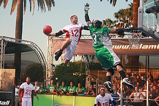 <span class="mw-page-title-main">SlamBall</span> Hybrid sport, variant of basketball