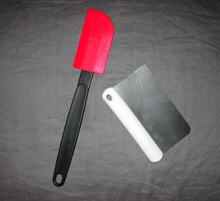 <span class="mw-page-title-main">Scraper (kitchen)</span> Kitchen implement used to remove material from containers