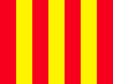 F1 yellow flag with red stripes.svg