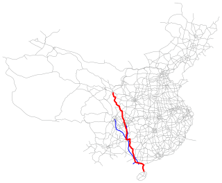 <span class="mw-page-title-main">G75 Lanzhou–Haikou Expressway</span> Expressway in China