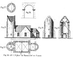 Hammarlöv church in Sweden in the mid 1800's. Drawing: Nils Månsson Mandelgren, published 1883.