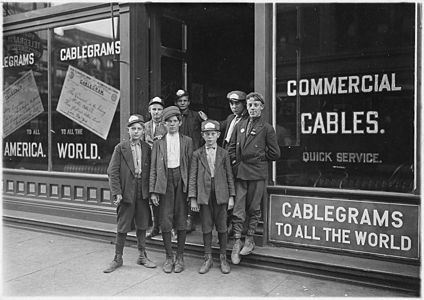 Postal Telegraph Messengers, Indianapolis, IN, 1912.