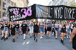 <span class="mw-page-title-main">Dyke march</span> Lesbian-led gathering and protest march