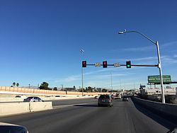 Sahara Avenue in Las Vegas, the border road of Naked City