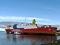 MV Amadeo I, at the dock in Puerto Natales