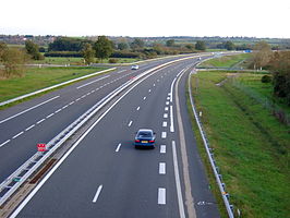 De E11 (A71) bij Saint-Amand-Montrond