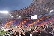 Oprawa meczu na Stadio Olimpico podczas finału Ligi Mistrzów, 2009