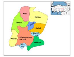 Mapa dos distritos da província de Cacramanemaraxe