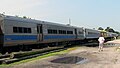 Preserved cars next to the LIRR tracks at Riverhead.