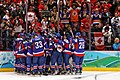 Image 11The Slovak national ice hockey team celebrating a victory against Sweden at the 2010 Winter Olympics (from Culture of Slovakia)