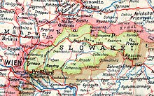 German map of the First Slovak Republic in 1943 Slowakei.1943.jpg