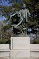 The Lifting the Veil of Ignorance statue of Booker T. Washington was designed by sculptor Charles Keck and unveiled on April 5, 1922. The statue depicts Dr. Washington lifting the veil of ignorance off his people, who had once been enslaved, by showing them the ways of a better life through education and skills.