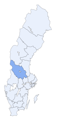 Posizion de Contea de Dalarna te la Svezia