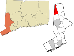 Western Connecticut incorporated and unincorporated areas Sherman highlighted.svg