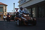 Thumbnail for File:Woman Returning on Orange Can-Am Spyder - Las Vegas Ride for Kids 2019.jpg