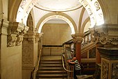 Stairway between the museum's two floors