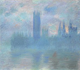 モネのロンドン作品シリーズ "英国議会議事堂 " (Houses of Parliament, London, 1900–1901, The Art Institute of Chicago)