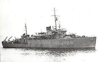 HMS <i>Cromer</i> (J128) Minesweeper of the Royal Navy