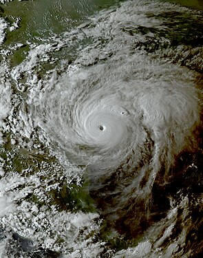 GOES-16 : photo du l'ouragan Harvey en 2017.