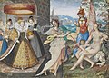 Elizabeth I and the three Goddesses Juno, Minerva & Venus