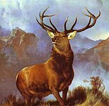 Monarch of the Glen oleh Edwin Landseer (1851); Museum Nasional Skotlandia.