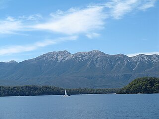 Macquarie Harbour large inlet on the West Coast of Tasmania