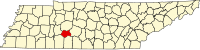 Map of Tennessee highlighting Lewis County