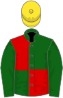 Bottle Green and Red (quartered), Bottle Green sleeves, Yellow cap