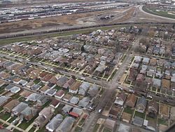 Aerial view of West Lawn