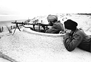 Sikh soldiers of the Indian Legion guarding the Atlantic Wall in France in March 1944.