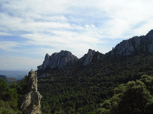 Monument a la cabra salvatge (a l'esquerra)