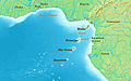 Image 9Map of the Gulf of Guinea, showing São Tomé, Príncipe, and Annobón. These islands, together with the island of Bioko and Mount Cameroon on the African mainland, are part of the Cameroon line of volcanoes.