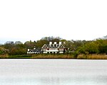 House on Lake Agawam in Southampton, New York.