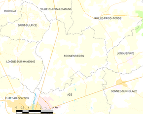 Poziția localității Fromentières