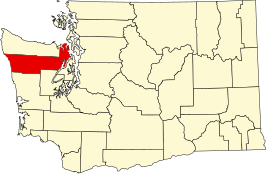 Locatie van Jefferson County in Washington