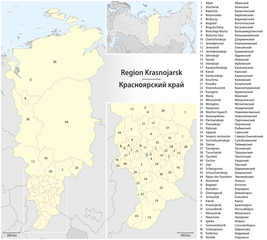 Verwaltungsgliederung des Krasnoyarsk Krais