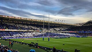 <span class="mw-page-title-main">Murrayfield Stadium</span> Rugby stadium in Edinburgh, Scotland