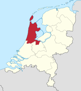 Kaart: Provincie Noord-Holland in Nederland