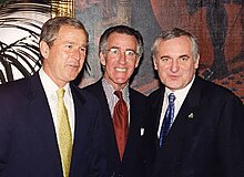 Neal with President George W. Bush and Bertie Ahern in 2002 President George W. Bush, Richard Neal, and Irish Prime Minister Bertie Ahern.jpg