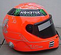 Helm Schumi yang dipakai di musim 2011.