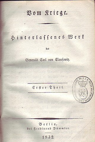 <i>On War</i> 19th-century theoretical treatise on war by von Clausewitz