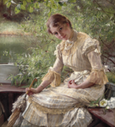 Bertha Wegmann, "Kunstnik Marie Triepcke portree" (1885)