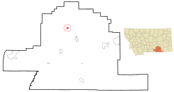 Location of Hardin, Montana